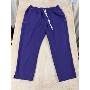 FIGS Scrub cargo Pants Mens size 5XL Tall Violet medical Technical Collection